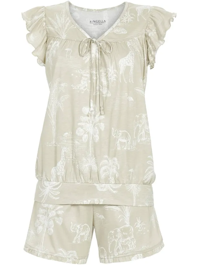 Ringella Speelse beige shortama Ringella - Beige - Maat - 36