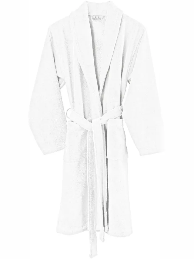 De Witte Lietaer Badjas Felicia - Small - Dames - Katoen Polyester Wit