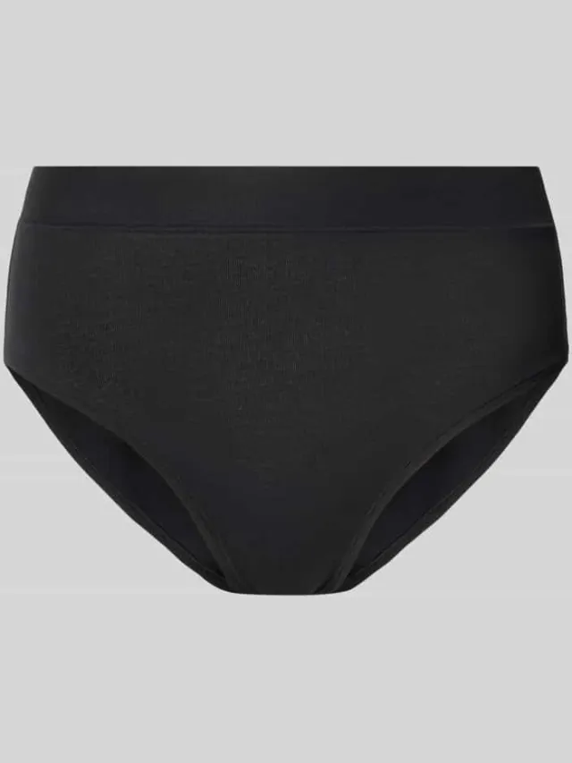 Schiesser Slim fit slip van katoenmix model 'Retro' Zwart