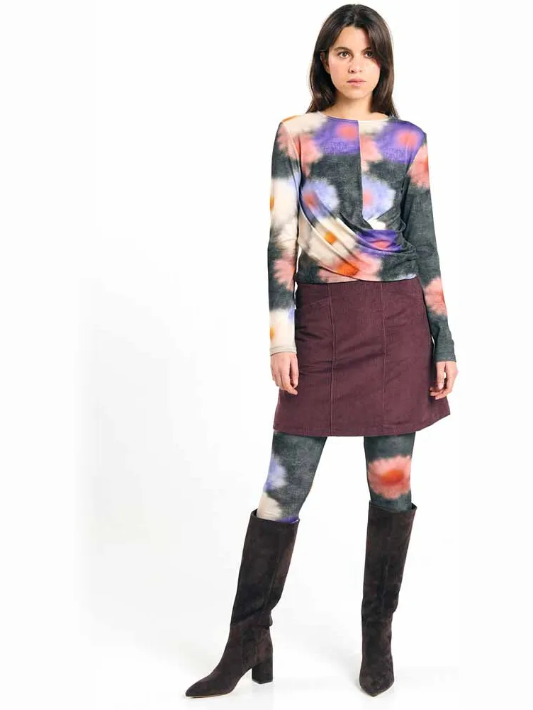 SUITE13LAB dames vegan Corduroy Minirok Faro Bruin