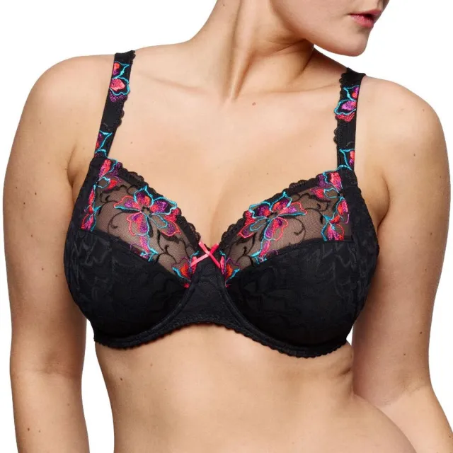 PrimaDonna Miyara Beugel Bh 0163620 Floral Eclipse - maat EU 100D / FR Zwart
