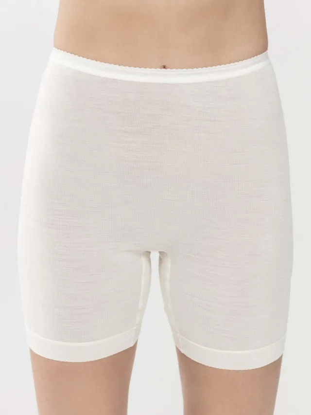 Mey Slip met normale pijp Serie Wool&Silk Wit
