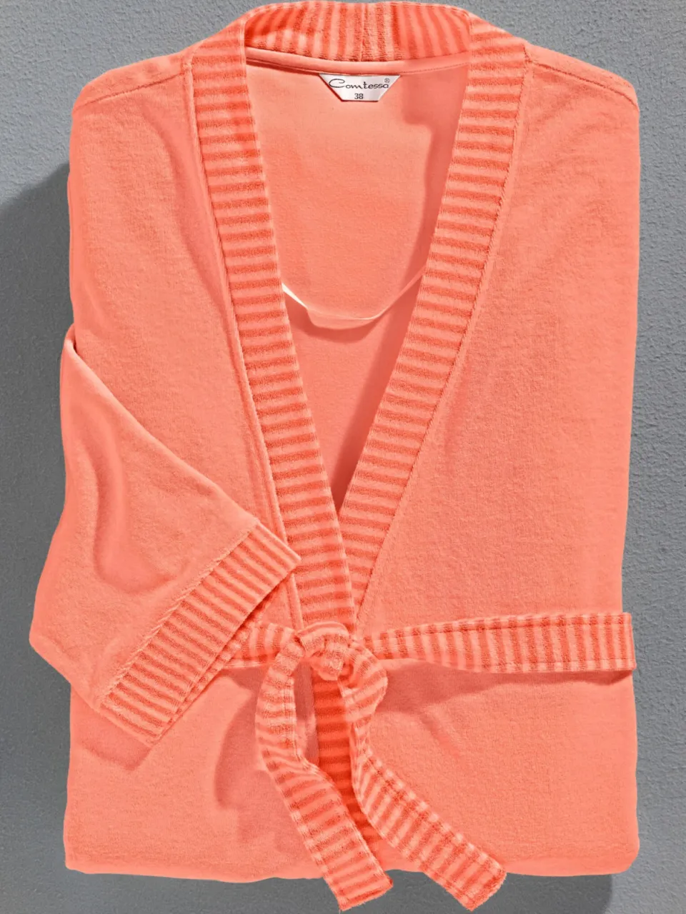 badjas kimono abrikoos apricot, foto 3