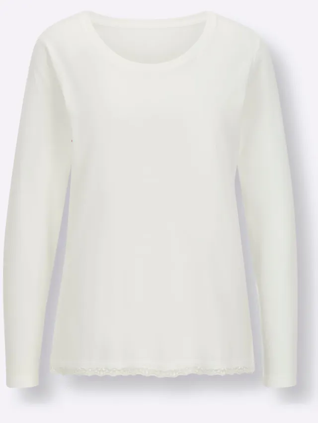 Pyjama-Shirt ecru, foto 2