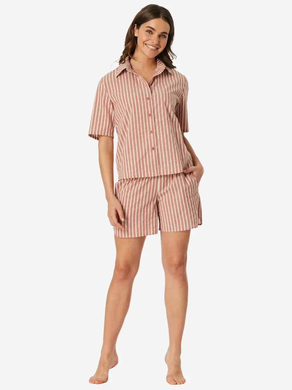 Schiesser Vrouwen Pyjama Selected Premium oranje
