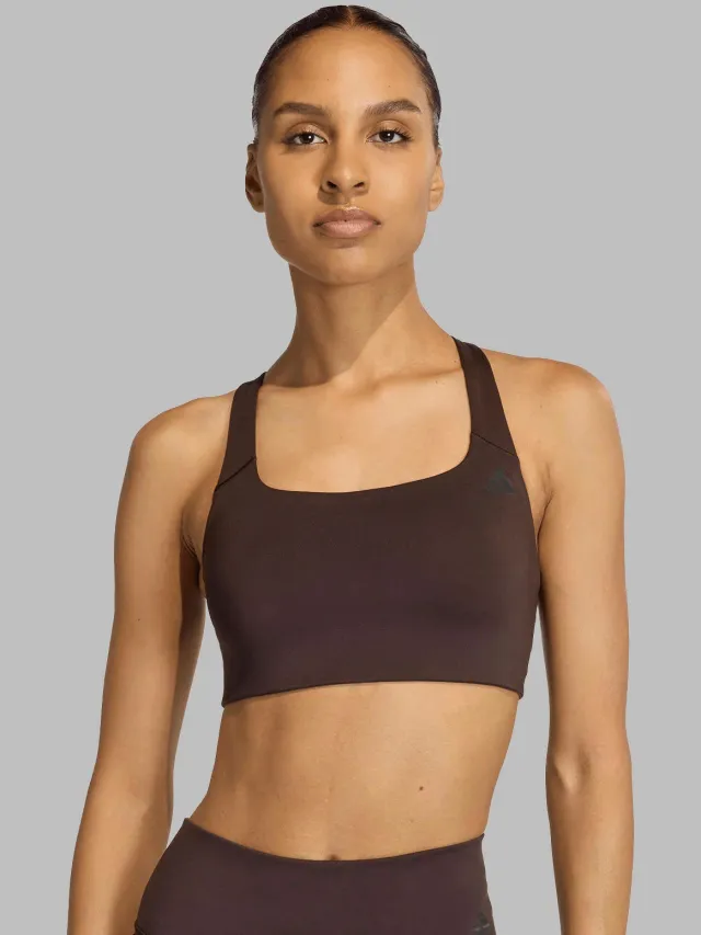 Adidas Performance sport-bh medium support - bruin, foto 4