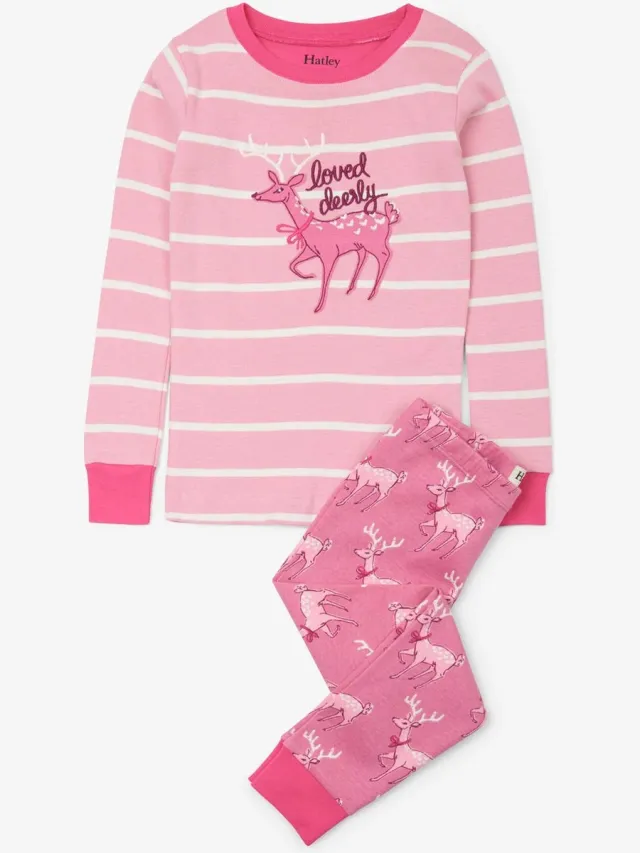 Hatley 2 delige pyjama set roze
