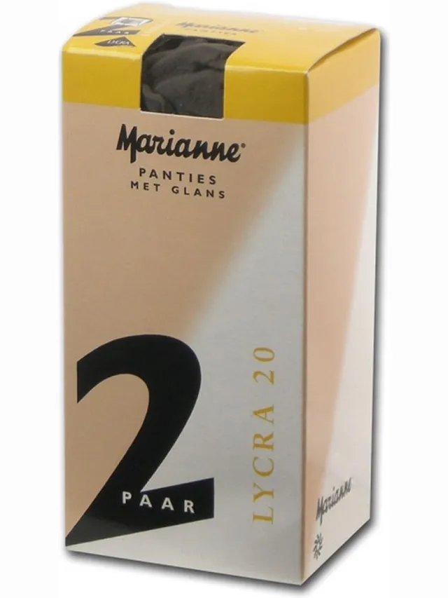 Marianne Panties met Glans - Lycra 20 denier - antraciet - 2-pack