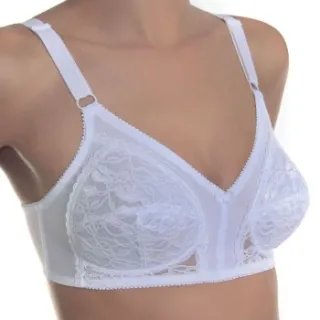 sassa Padded Soft Bra With Lace voorgevormde bh wit Beige,Wit