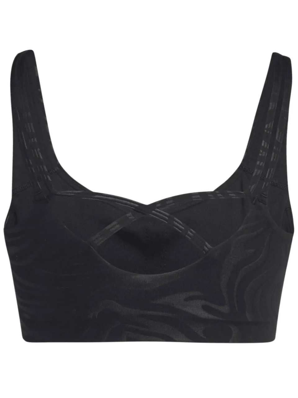Adidas All Me Essentials Graphic Light Support sportbeha zwart, foto 5
