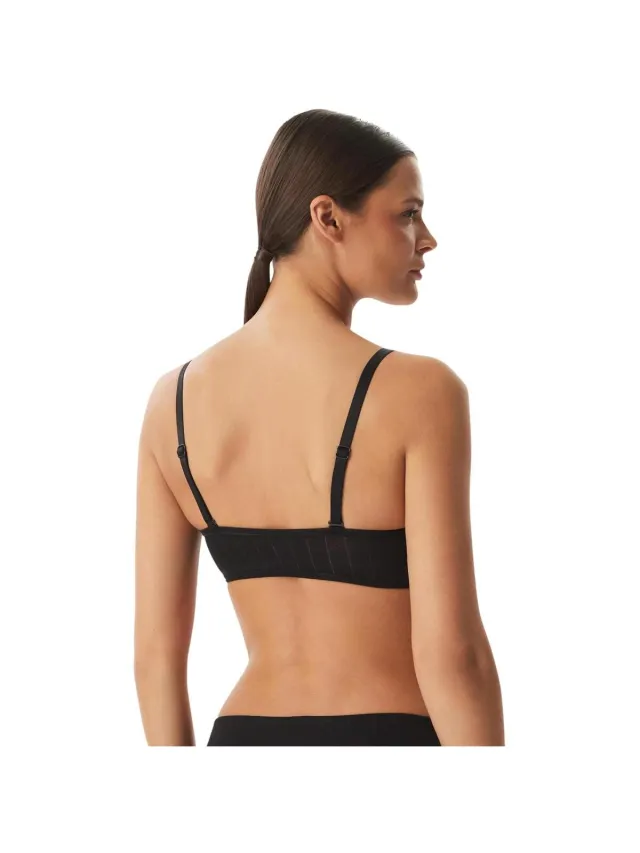 Calvin Klein Strapless/Verwijderbare bandjes Calvin Klein Jeans LIGHTLY LINED BANDEAU LV00QF8710 Zwart
