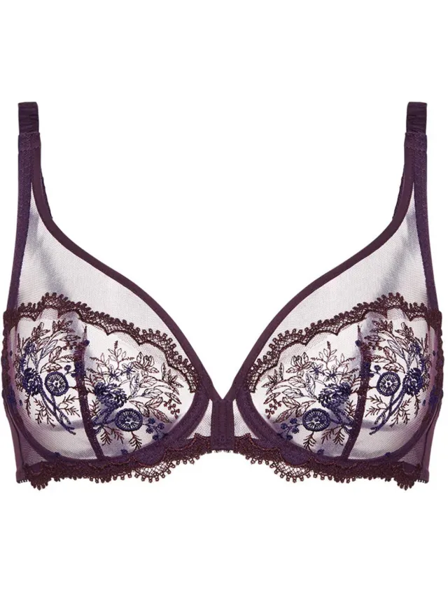 Simone Pérèle Intrigue Plunge BH Figue - Paars/Rood/Blauw