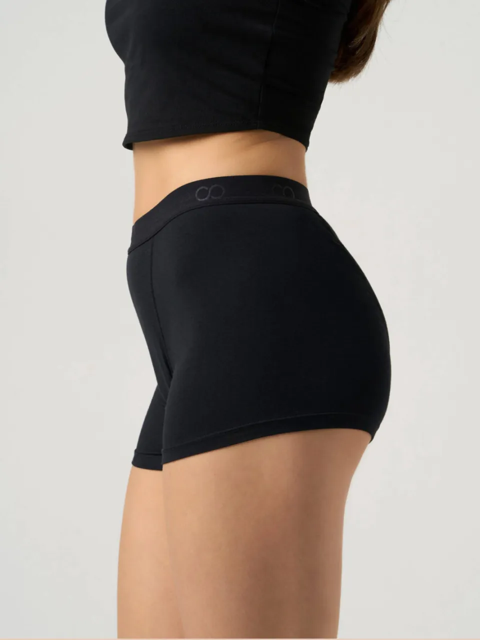 Moodies Undies extra sterk absorberende boyshort menstruatieslip zwart, foto 8