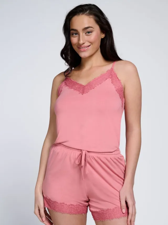 Ten Cate Basics pyjama set rose pink voor Dames