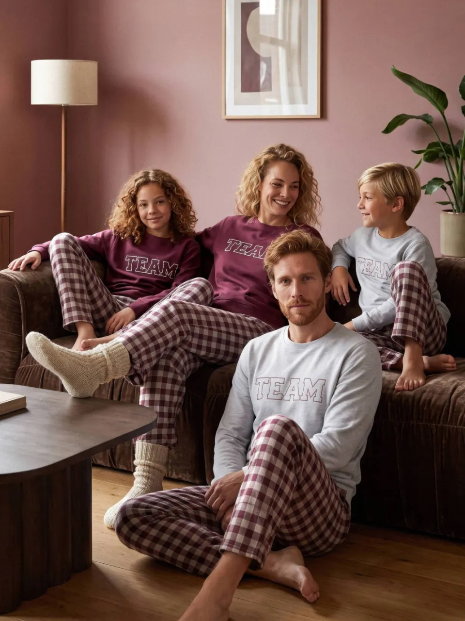 Dreamcovers pyjamaset bordeaux grijs, foto 3