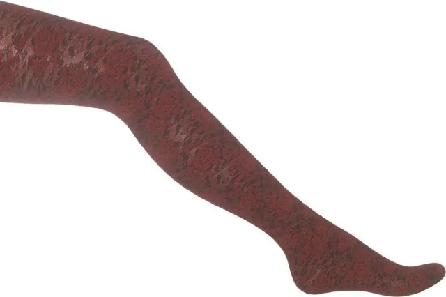 Bonnie Doon Dames - Panty's - Layered Lace Tights - Rood/Strawberry - S (36/38)