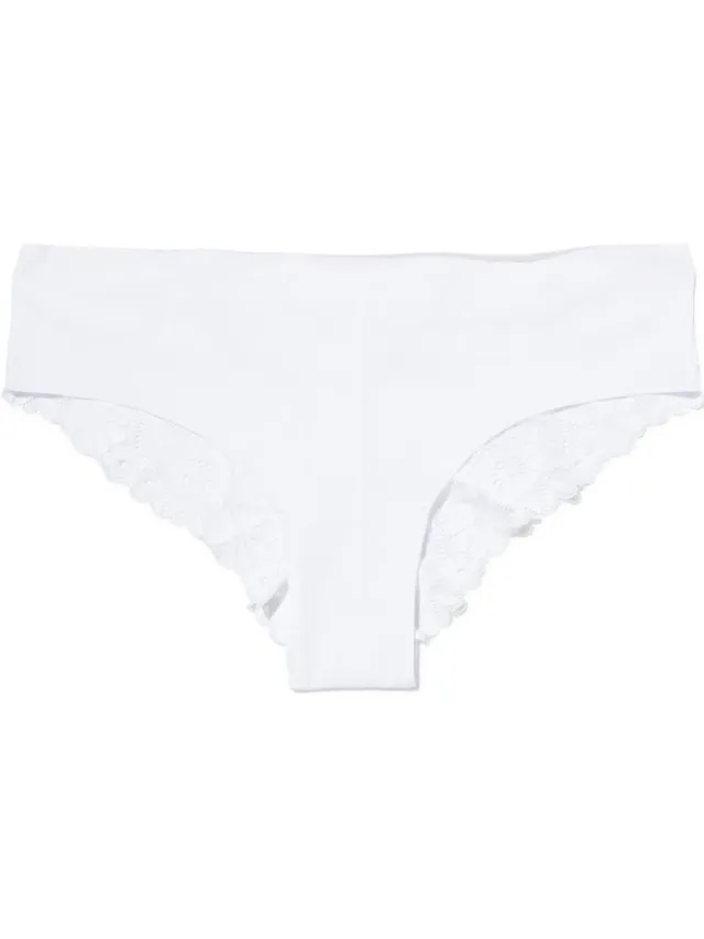 HEMA Damesbrazilian micro met kant wit (wit)