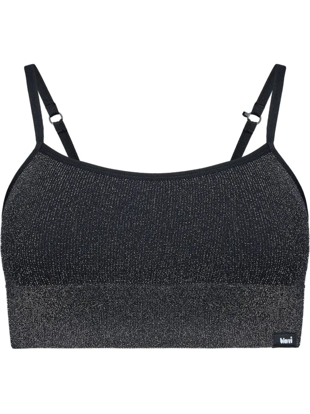 Bloovii Hi-Shine - Bralette - Zwart - Zonder beugels - Uitneembare vullingen