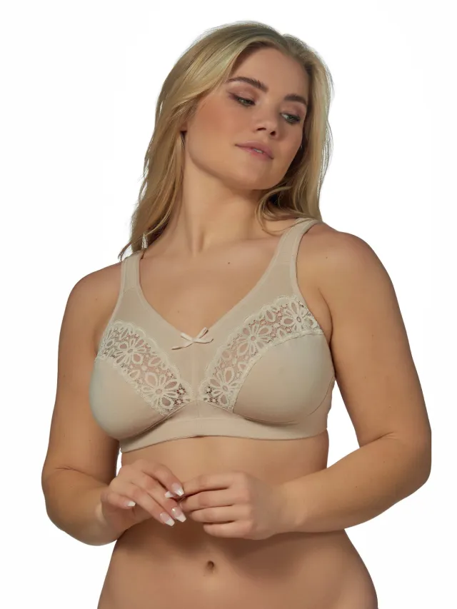 Elbrina Cotton Wire Free bh lichtbeige
