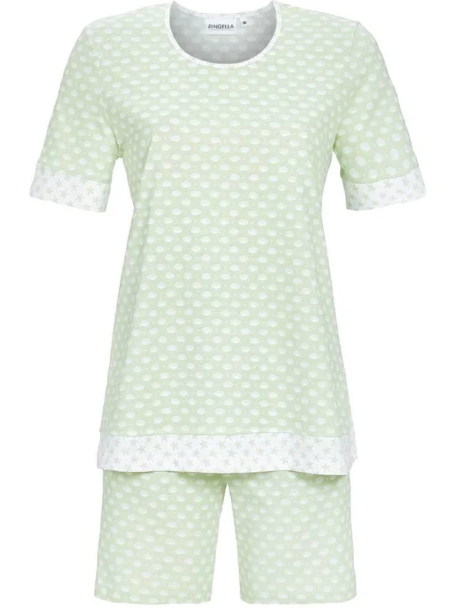 Ringella Katoenen shortama schelpen groen - Groen - Maat - 36