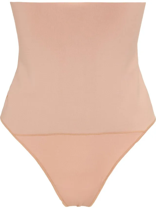Maidenform Tame Your Tummy High Waist Thong Firm Control Vrouwen Onderbroek - Beige