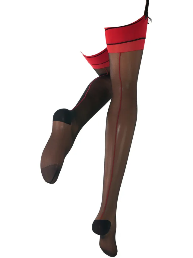 Trasparenze Panty’s/Kousen Trasparenze Calza Da Reggicalze 20 Denari Jessy Rood
