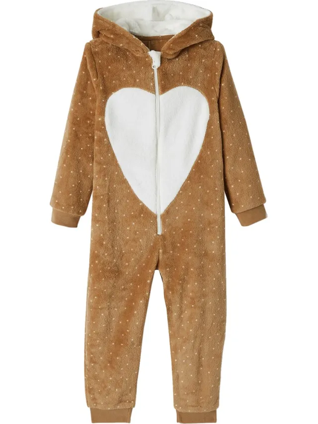vertbaudet Jumpsuit vos meisje LICHTBRUIN