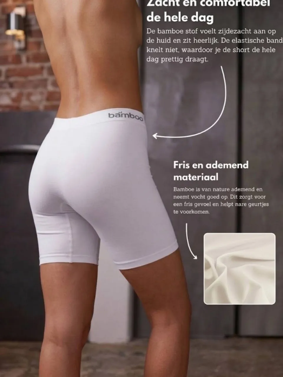 Apollo bamboe biker short wit