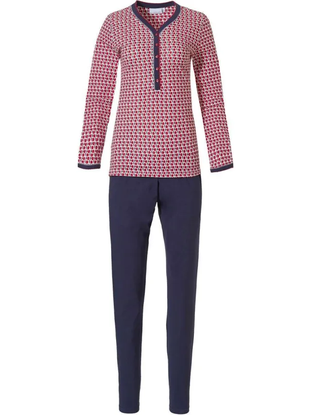 Pastunette Rode dames pyjama katoen Rood