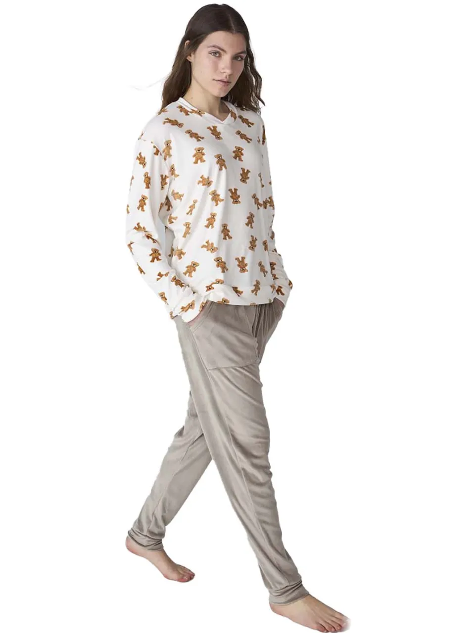 J&J Brothers JJB4 pyjamaset wit