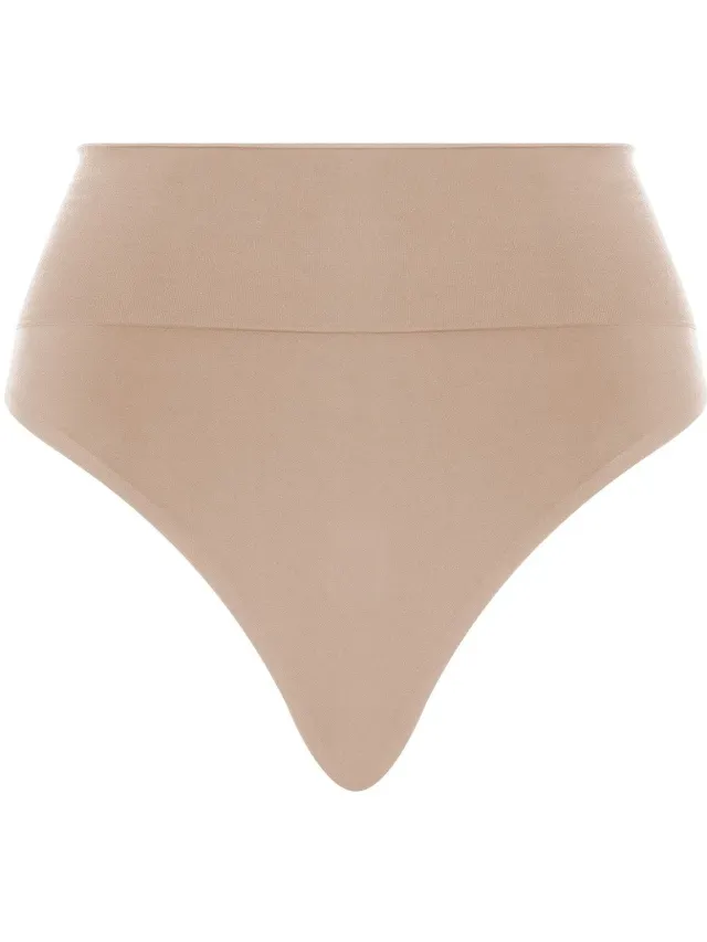 Wolford Naadloze string met hoge taille voor dames (Klei) Grijs