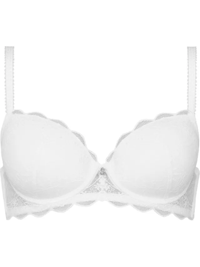 Naturana padded lace beugel BH maat 70B wit