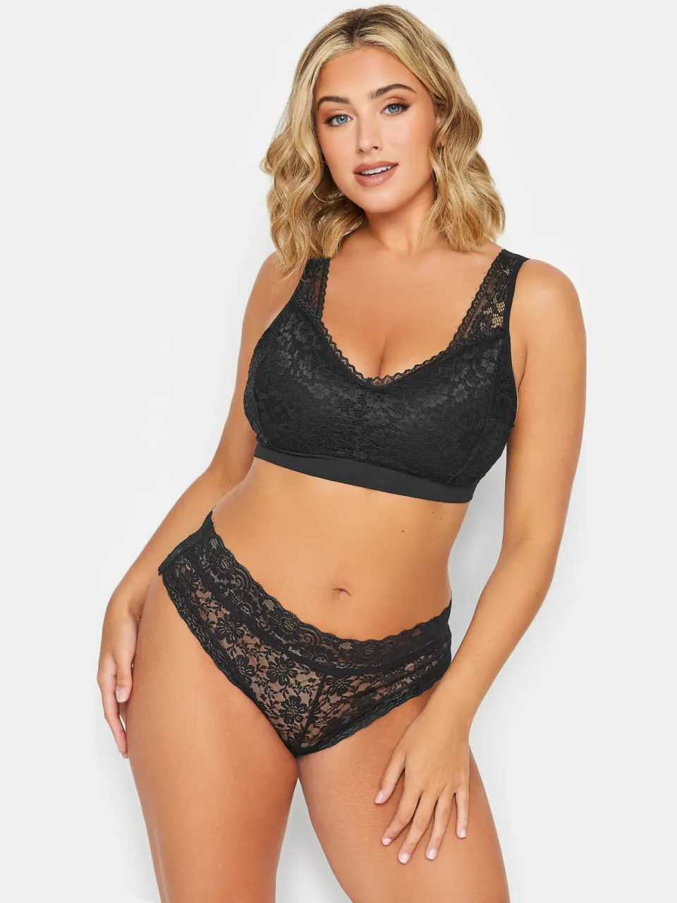 Yours Kanten Bralette Zonder Naden In Zwartsize 42-44, foto 2