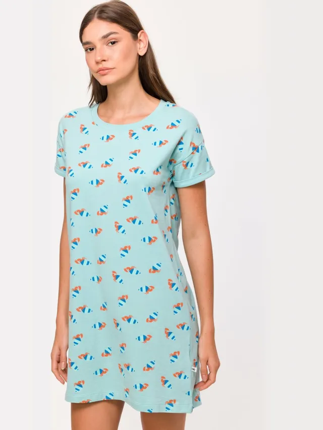 Woody SLAAPKLEEDJE KREEFT TURQUOISE (10 jaar)