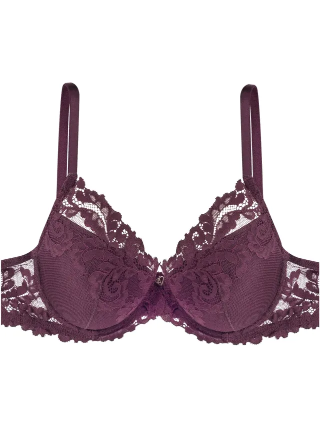ESOTIQ Lynn - Push-upbeha - 70C - Mahoniebruine kant - Uitneembare vulling