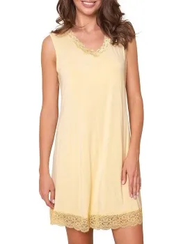 Lady Avenue Bamboo With Short Sleeve Nightdress Blauw,Lila,Geel,Zwart,Roze,Groen