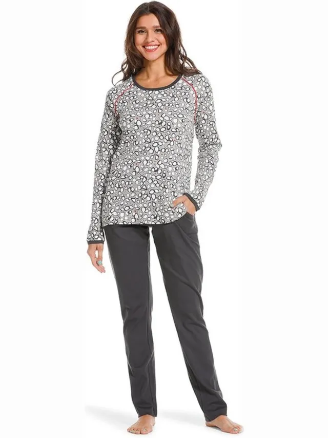 Rebelle Warme dames pyjama Rebelle Grijs