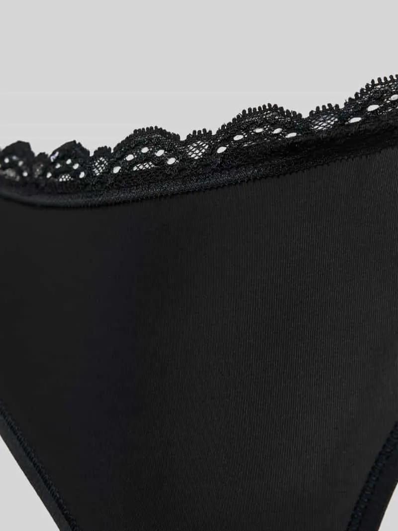Calvin Klein String met kantgarnering zwart, foto 3