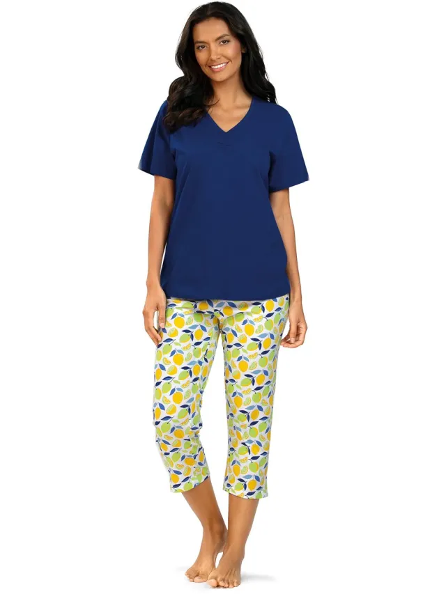 Comtessa Dames Pyjama 'Royal Blue' Blauw
