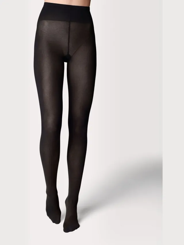 HEMA Maillot katoen 100 denier zwart (zwart)