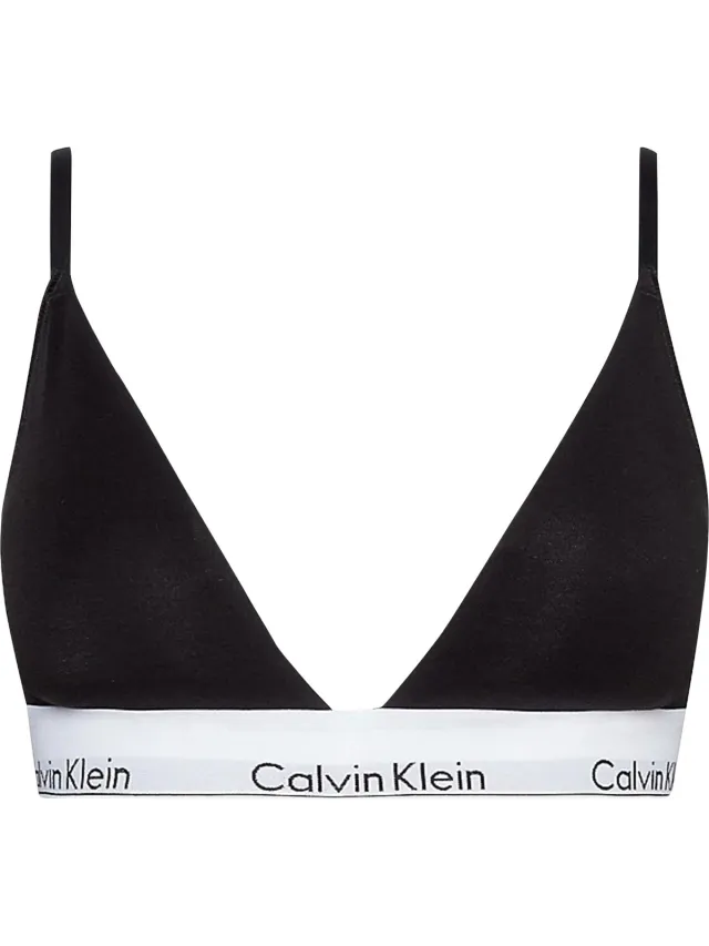 Calvin Klein dames Modern Cotton lightly lined triangle bra - triangel BH - zwart