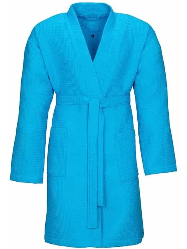 Vossen Badjas Comfort Line ROM - Pique Turquoise XL - Sauna Badjas