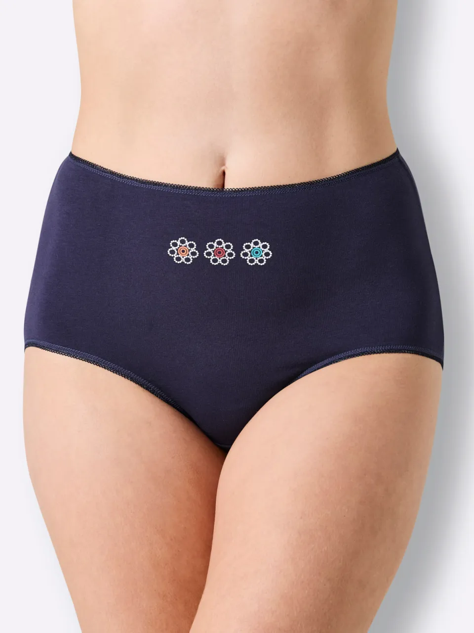 tailleslip marine set van 4 marine + marine geprint