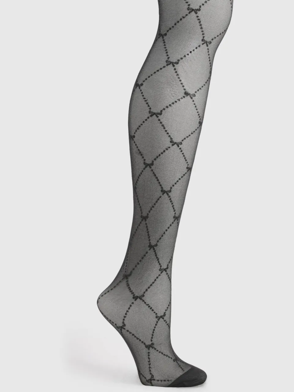 boohoo Dames Doorschijnende panty's met strikdetail zwart, foto 2