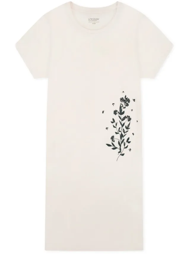 Schiesser Sleep-Shirt 1/2 - Dames - Nachthemden creme