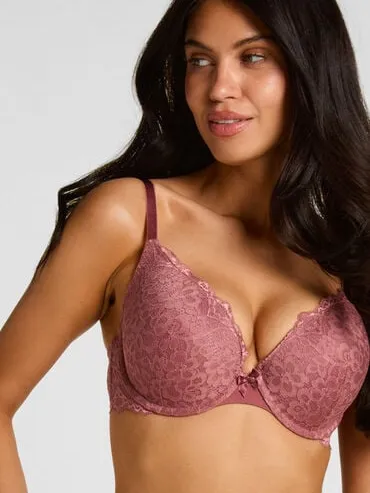 Hunkemöller Voorgevormde push-up beugel bh Marine Paars