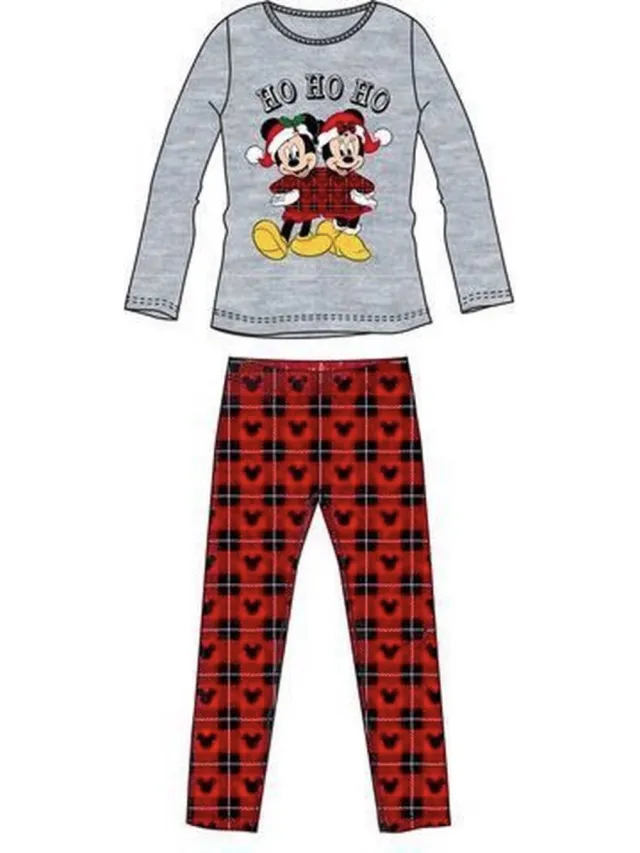Minnie Mouse pyjama Maat 98 / 3 jaar grijs bordeaux