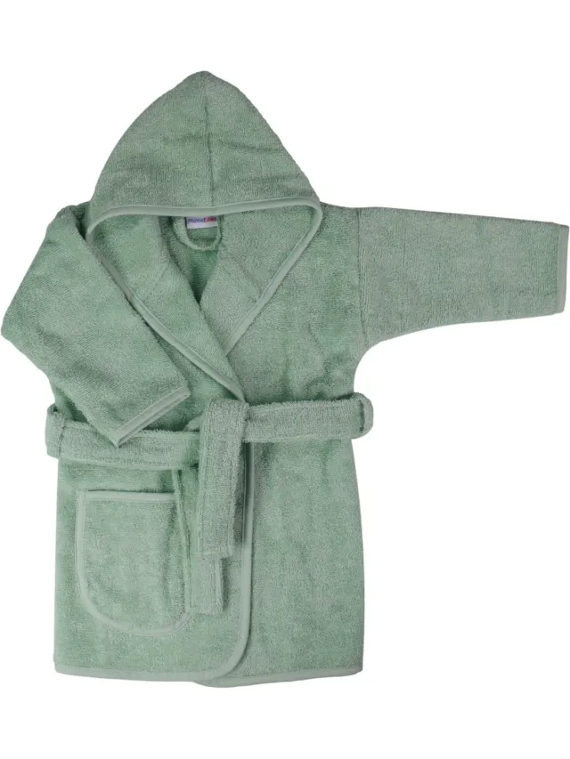 Mamaloes Badstof Stone Green 1-2jr Badjas Stonegreen