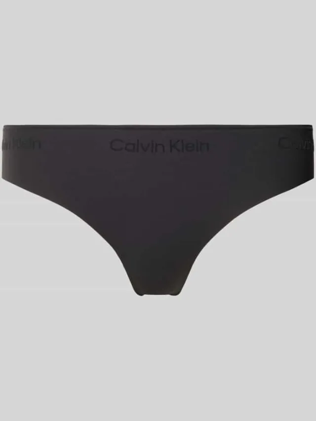 Calvin Klein String met naadloze materiaalverwerking Zwart