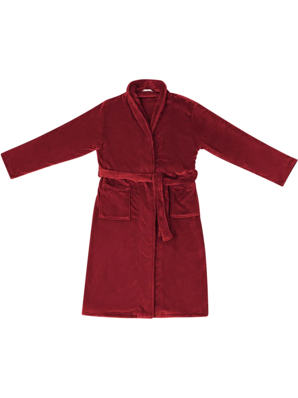 vidaXL Badjas zonder Kap Bordeaux Rood xxxl Flanel, foto 2